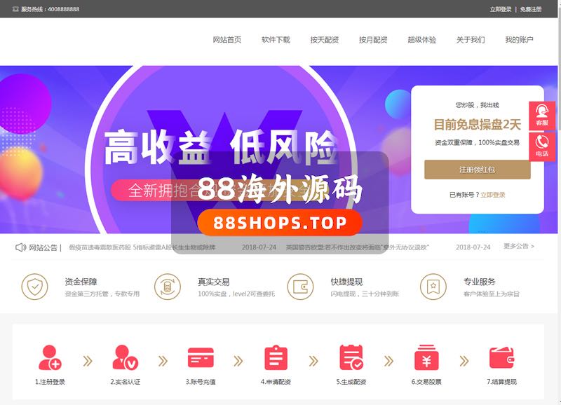 PHP股票配资系统源码 策略买点,策略A股系统,完美运行版