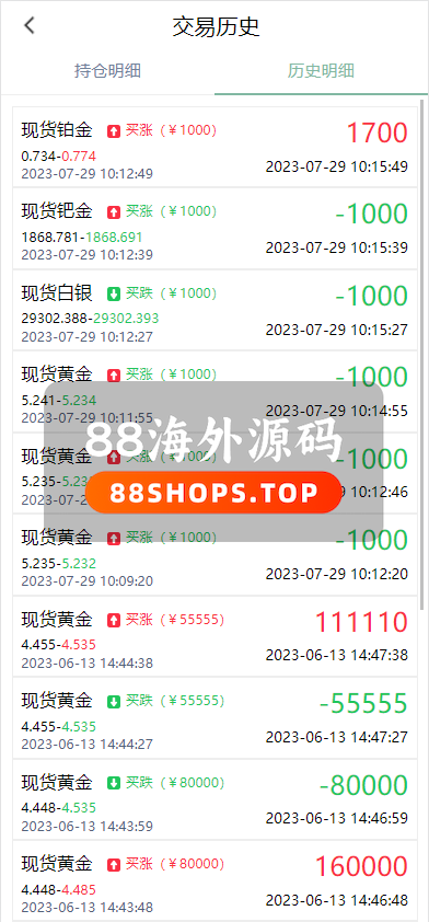 全新定制微盘系统/贵金属期货微交易系统/房间玩法613-10