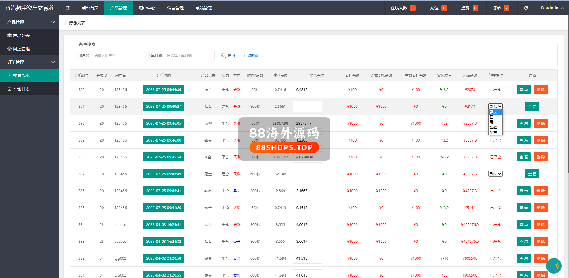 二开版微交易系统/贵金属微盘交易平台/前端uinapp611-13