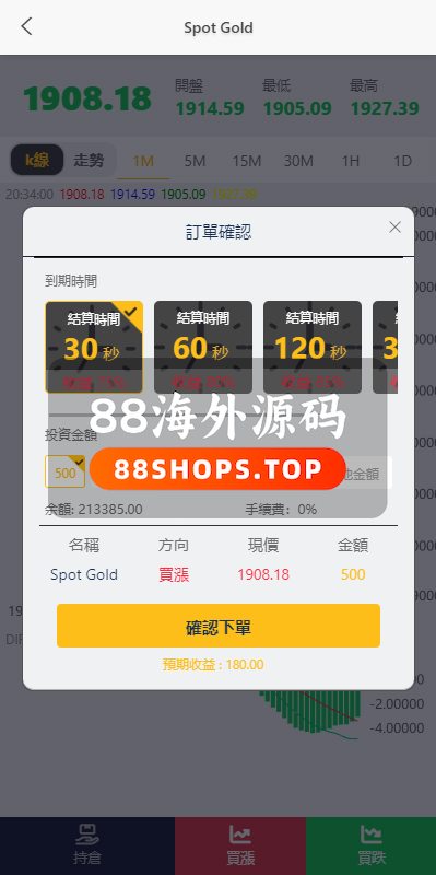 运营版微交易系统/日本微盘源码/多语言虚拟币微盘系统598-8