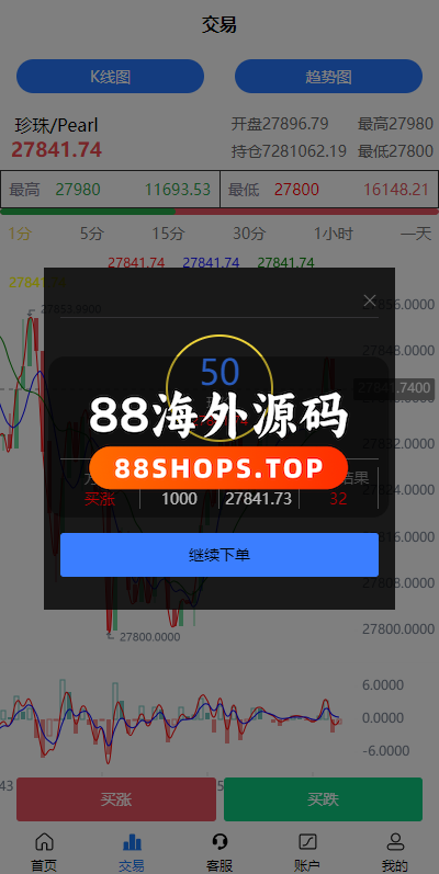二开版uinapp微盘系统/微交易所系统/微盘源码658-6