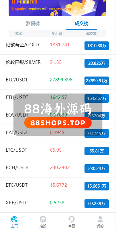 uniapp版微盘系统/虚拟币微交易系统/伪交易所系统657-3