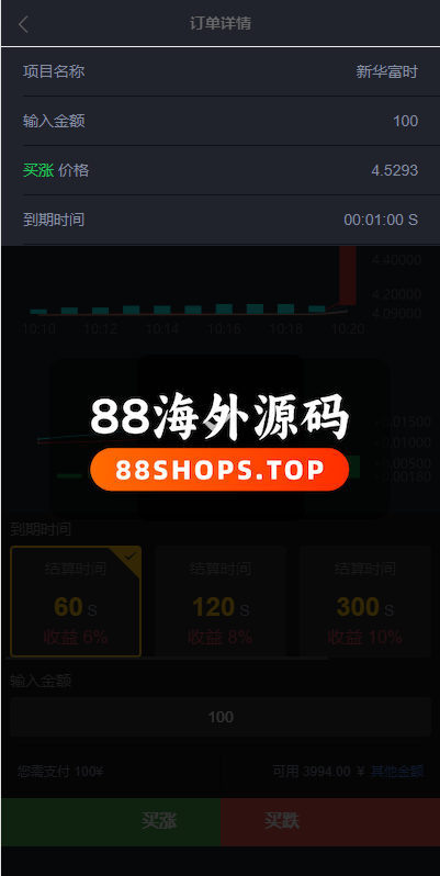 定制版微盘系统/证券交易/多语言微交易源码625-7