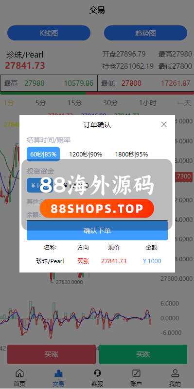 二开版uinapp微盘系统/微交易所系统/微盘源码658-5
