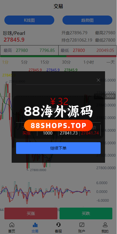 二开版uinapp微盘系统/微交易所系统/微盘源码658-7