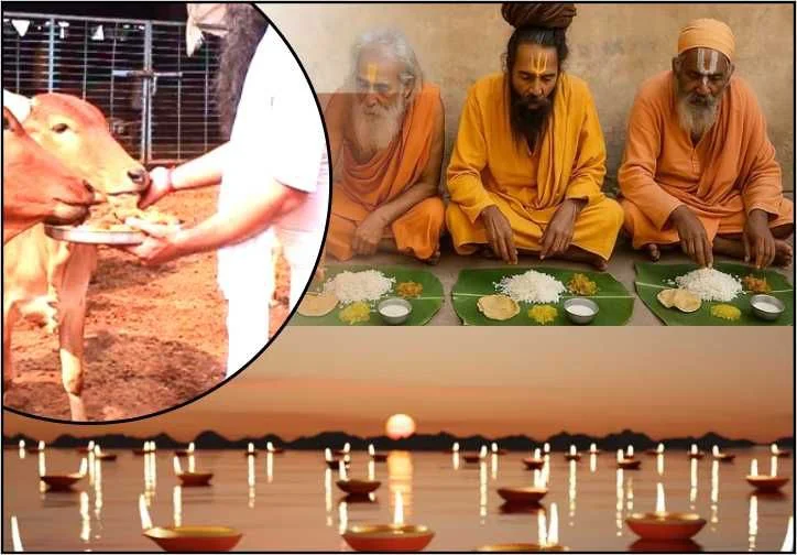 Dev Diwali Special: Brahmin Bhojan, Gau Seva and Deep Daan for remove pitru doshas, grant peace, prosperity, spiritual upliftment, and fulfillment of desires.