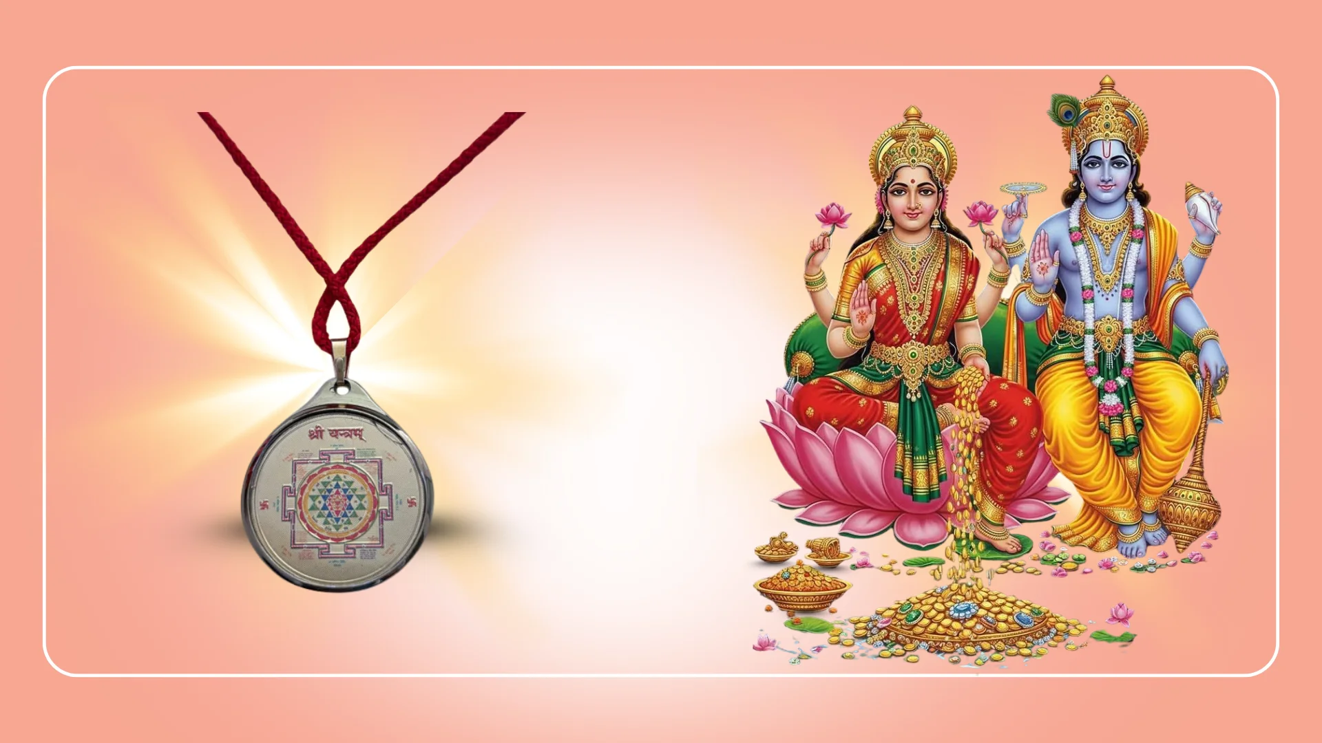 Energized Sri yantra pendent with Mata Mahalaxmi
