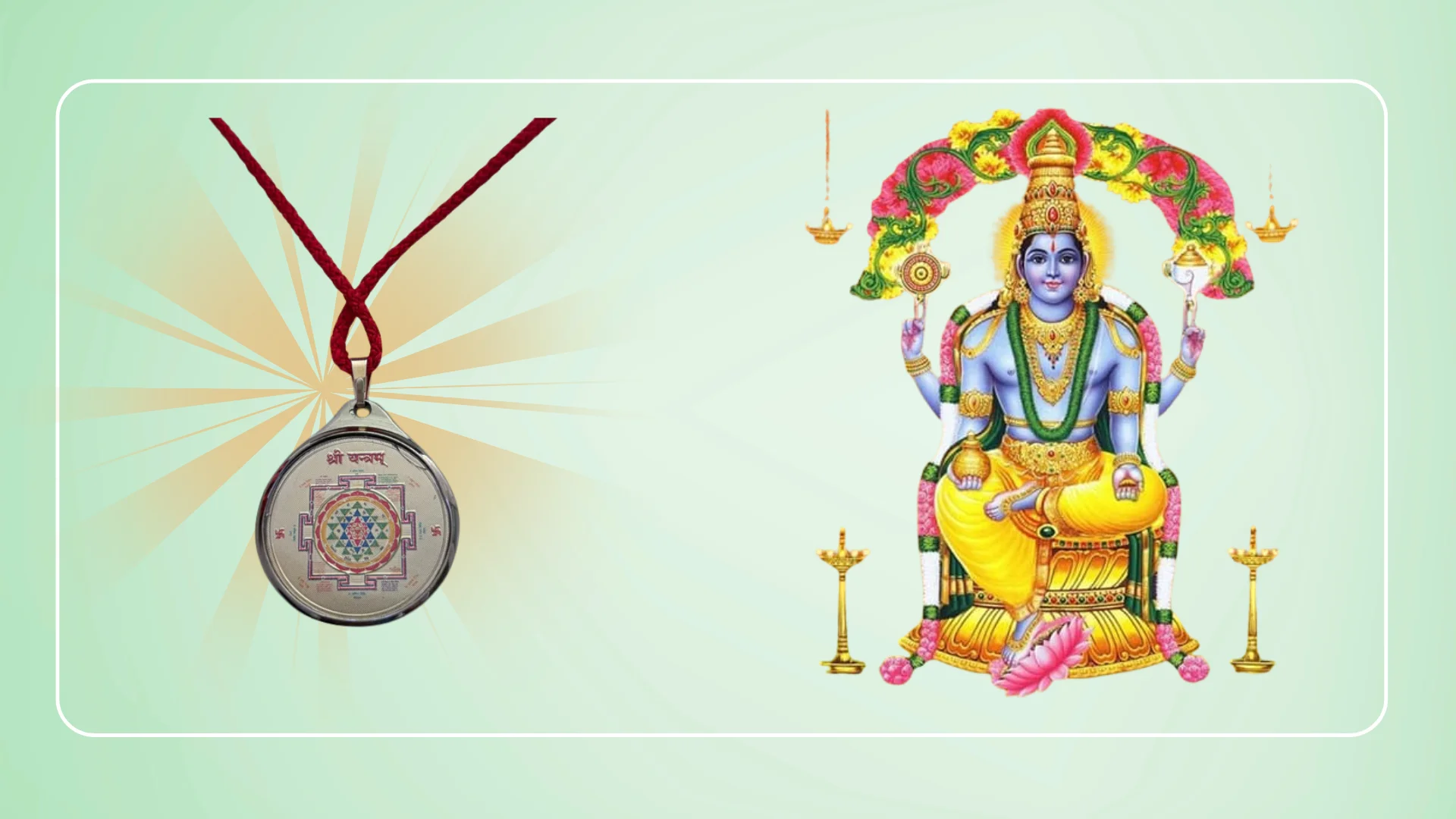 Energized Sri yantra pendent with Mata Mahalaxmi