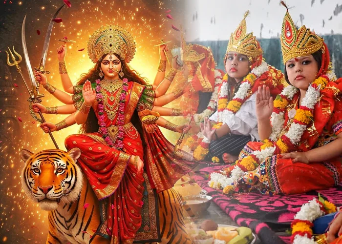 Chaitra Navratri Special: 108 Kanya Bhojan, Chandi Path and Yagya Invoking the blessings of Goddess Durga through feeding young girls, bringing prosperity, happiness, and protection in life, victory over negative energies, prosperity.