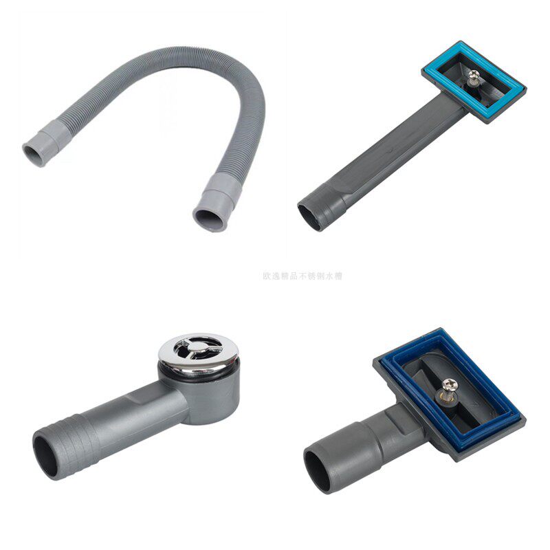 Extended Flexible Overflow Pipe for Kitchen Sink, Anti-Overflow Connector for Round and Square Washbasins