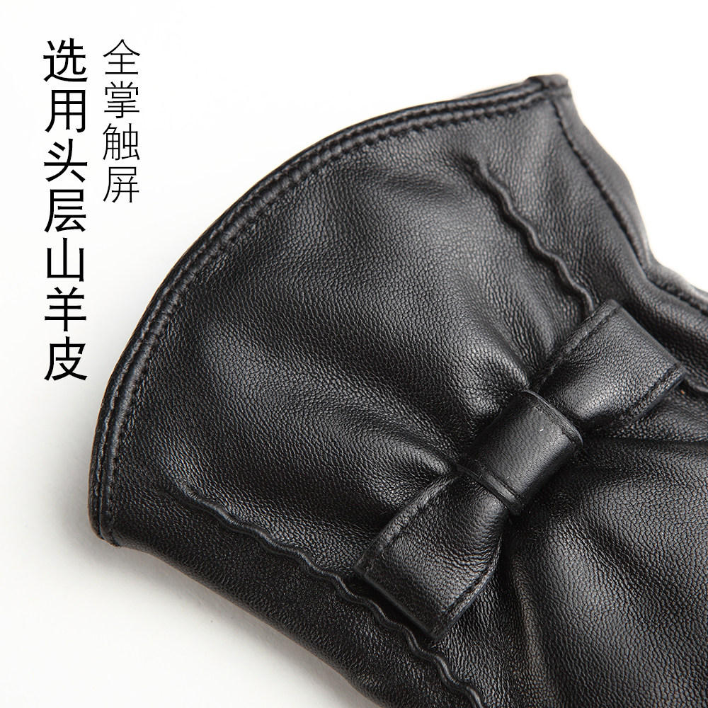 Импортные женские перчатки из натуральной овечьей кожи, осень-зима, с утеплителем, сенсорные, теплые, ветронепроницаемые, тонкие, мягкая кожа для езды на велосипеде и вождения