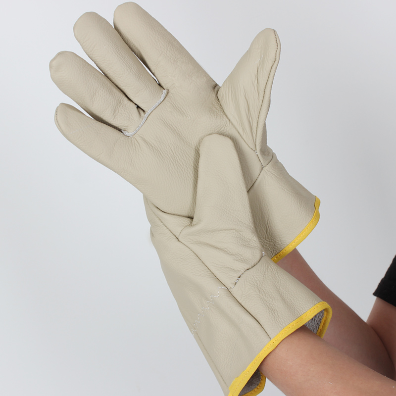 Водительские сварочные перчатки из кожи первого слоя, прочные, термостойкие, защитные перчатки для сварщиков