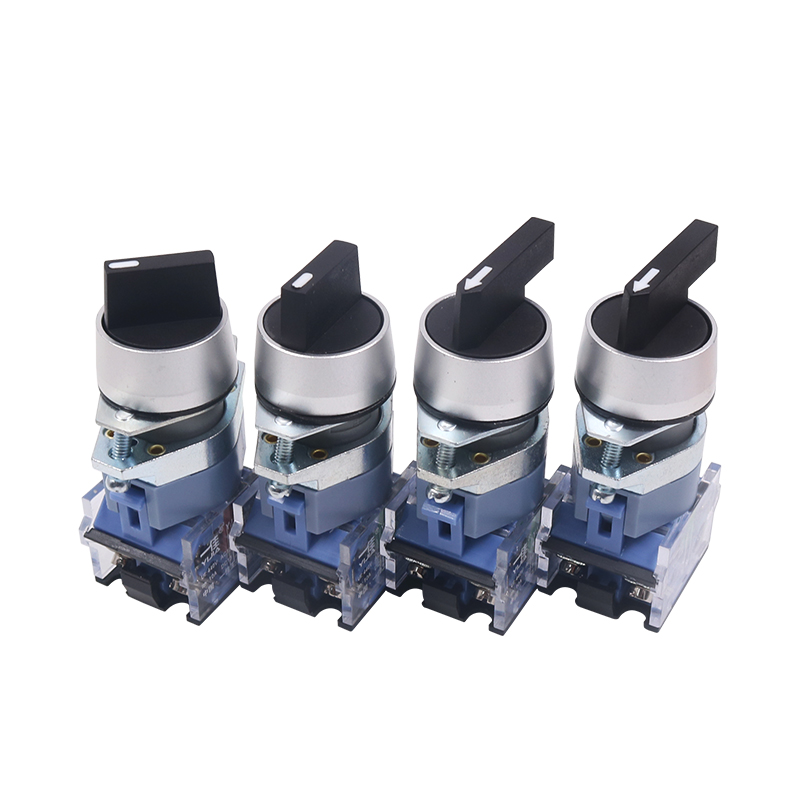 Двухпозиционный трехконтактный вращающийся переключатель Yijiali с самоблокировкой и самосбросом LA39-11X/2 с короткой ручкой, 22 мм