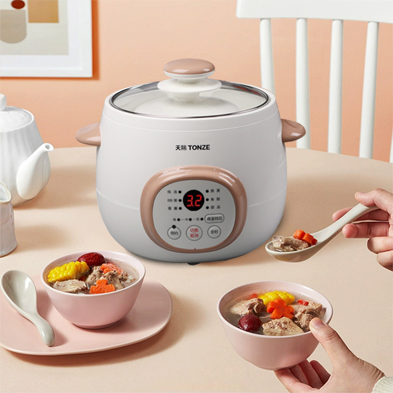 Мини электрическая тушилка Tianji для детского питания, супов, каши, домашняя водяная баня для тушения, электрическая кастрюля для гнезда птиц, каша для младенцев