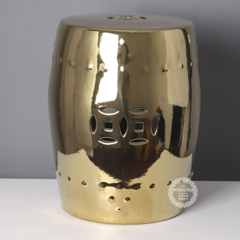 Домашний керамический прохладный табурет, барабанный табурет, табурет для смены обуви, вышитый табурет, ванночный табурет, китайский круглый табурет из высокотемпературной керамики Цзиндэчжэнь