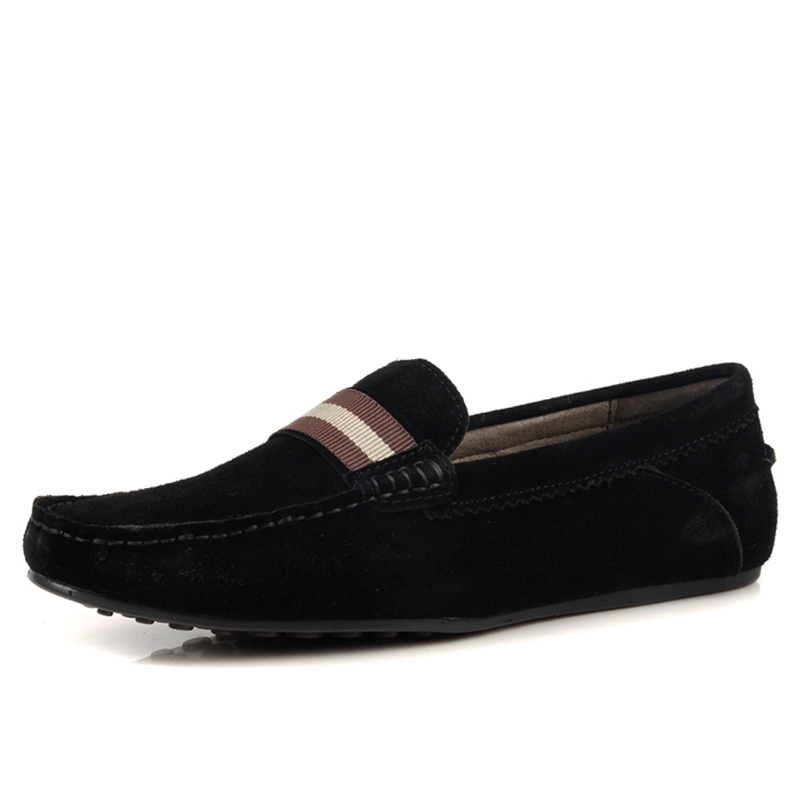 Весенне-летние мужские мокасины в британском стиле из замши, кожаные дышащие туфли-слипоны для вождения