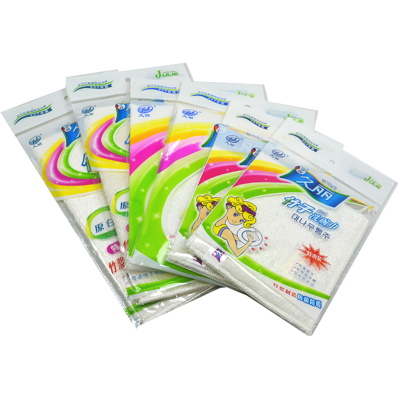 Тряпка для мытья посуды из бамбукового волокна Jiuli, устойчивая к маслу, впитывающая, не линяющая, кухонное полотенце для удаления жира