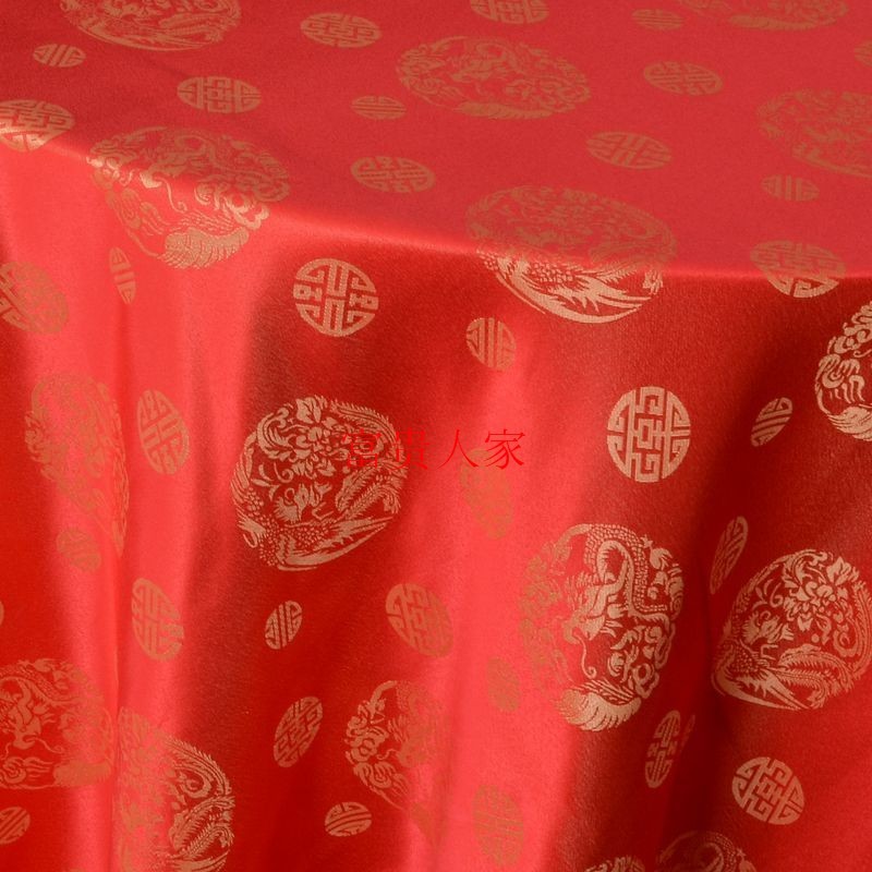 Скатерти для столов в отелях и ресторанах с наборами стульев, круглые и квадратные скатерти для свадеб, европейский стиль с красным драконом и фениксом для домашнего использования