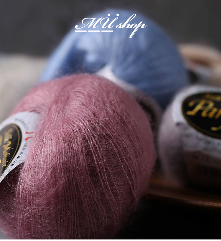 Пряжа из шелкового мохера Miyu Shop, импорт из Японии, новый цвет, деликатная, гладкая, мягкая и теплая