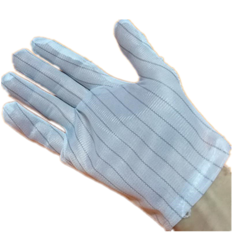 Антистатические перчатки с полосками Защита от статического электричества Пылезащитные перчатки Чистые рабочие перчатки Бесплатная доставка при заказе от 100 пар