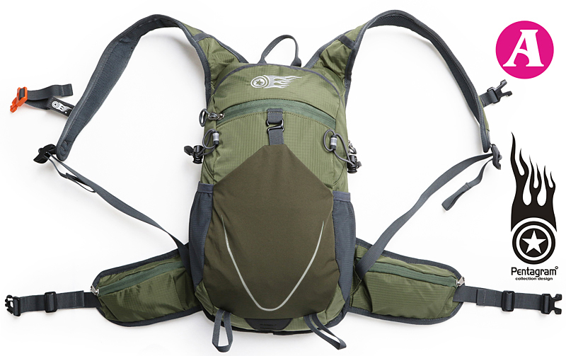 Рюкзак с пятиугольной звездой Pentagram для путешествий, пеших походов и велоспорта, унисекс, с гидраторным отсеком