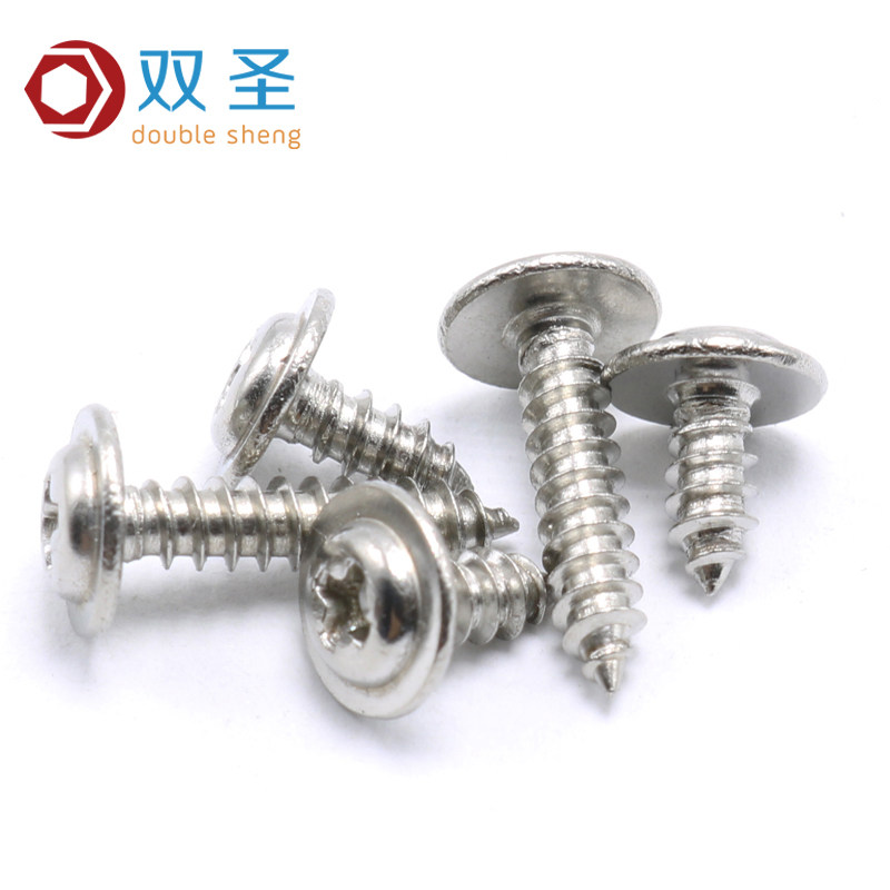 M1.7 M2 M2.3 M2.6 M3 M4 Stainless Steel 304 Round Head Self-tapping Screws with Washers