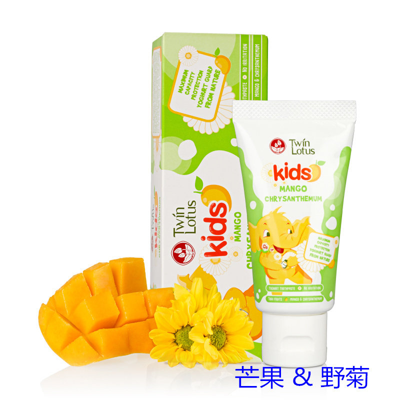 Оригинальная тайская детская фруктовая зубная паста Double Lotus с йогуртом на выбор: манго, апельсин, дыня, клубника, черника