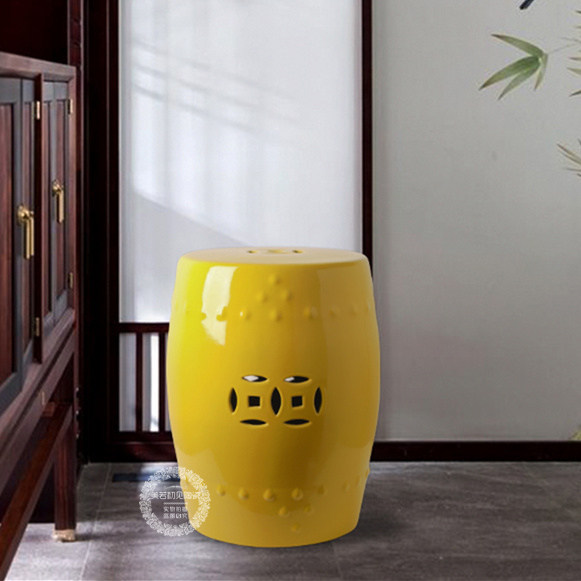 Домашний керамический прохладный табурет, барабанный табурет, табурет для смены обуви, вышитый табурет, ванночный табурет, китайский круглый табурет из высокотемпературной керамики Цзиндэчжэнь