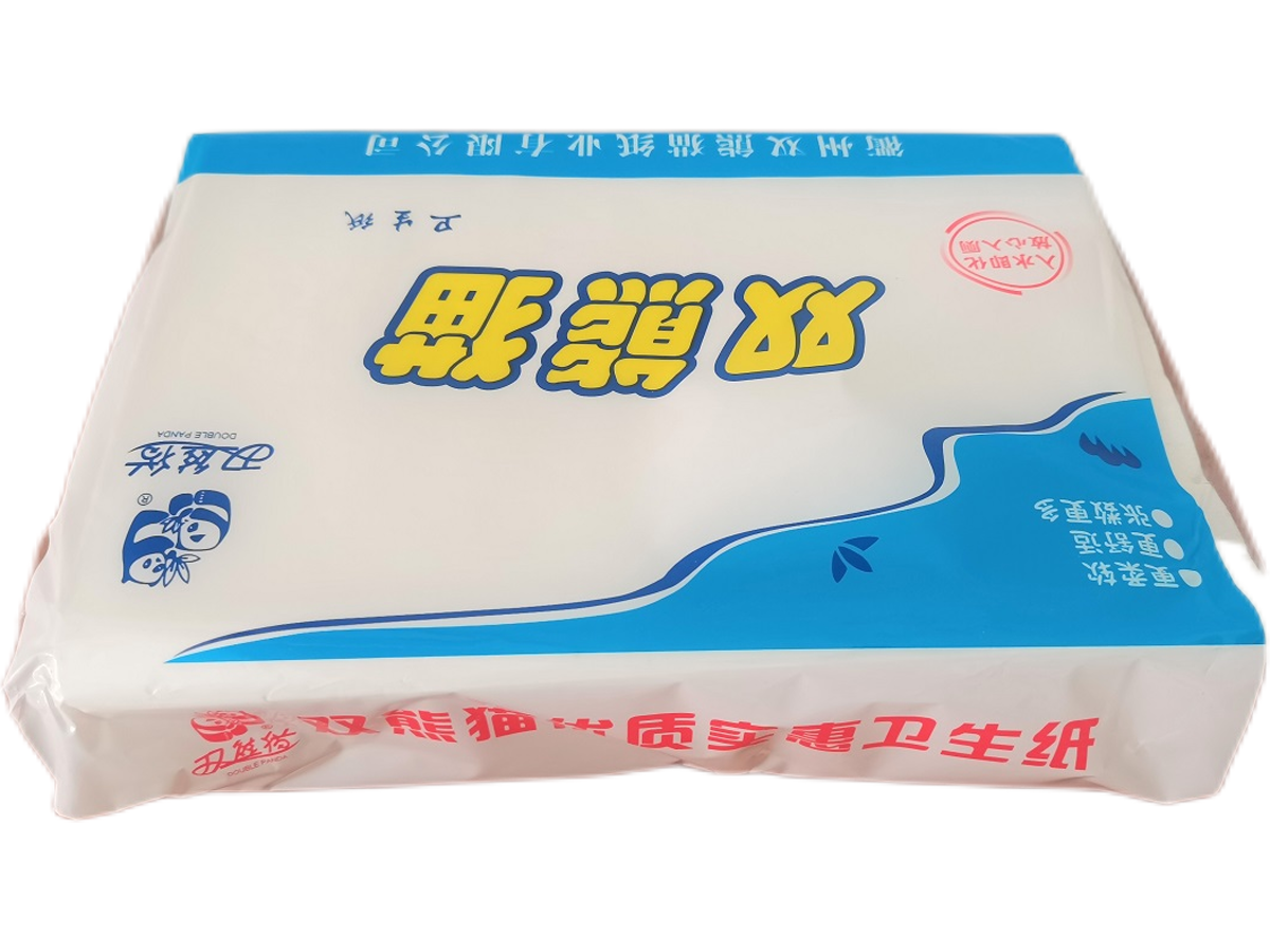 Двойная Панда Мятой Плоский Туалетная Бумага 300 г, 10 упаковок с Бесплатной Доставкой в Цзянсу, Чжэцзян, Шанхай, Аньхой, Подарок