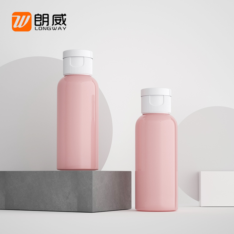 50 мл бутылка с круглым плечом и откидной крышкой, бутылка с бабочковой крышкой, пластиковая бутылка PET с откидной крышкой для дозирования, производитель, популярные многоцветные бутылки для лосьона