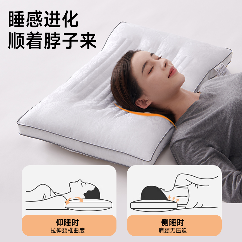 Подушка со слегка приподнятым и жестким наполнителем из шелка и семян кассии, двустороннее использование, односпальная оздоровительная подушка для поддержки шеи и улучшения сна дома