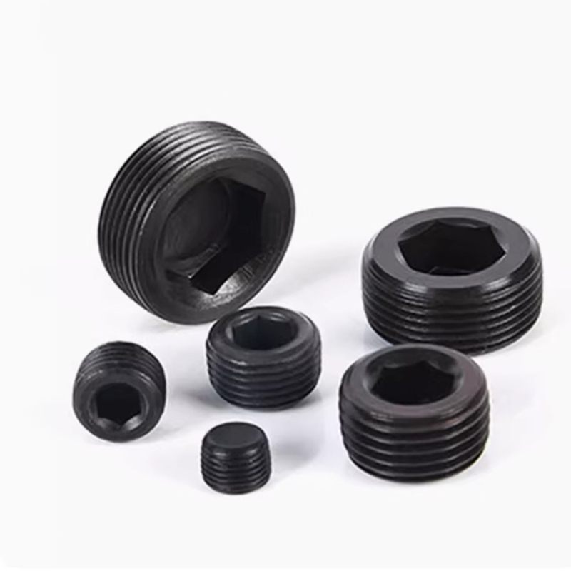 Запорный винт с глухой головкой, заглушка с шестигранным пазом, трубная крышка резьбовая, масляная заглушка BSPT 1/16-2 дюйма NPT