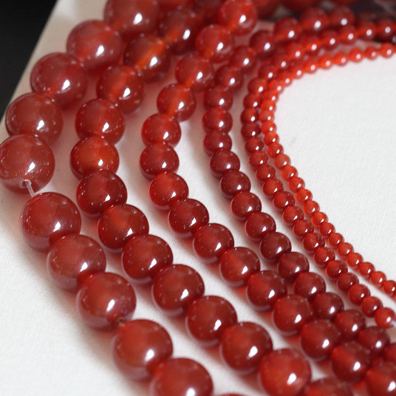 Материалы для изготовления DIY аксессуаров для древнего стиля цветочных шпилек * Свободные бусины * Круглые бусины из красного агата 10/8/6/4 мм полуфабрикаты