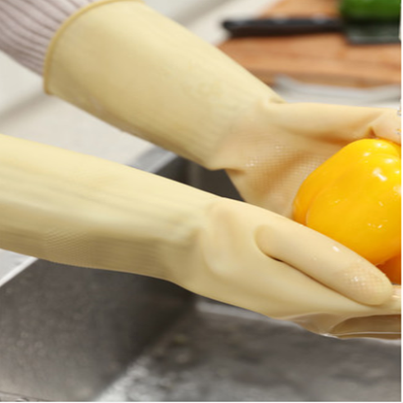 10 штук с бесплатной доставкой: резиновые хозяйственные перчатки Yunlei для женщин, удлинённые, утолщённые, тёплые и долговечные для стирки и мытья посуды