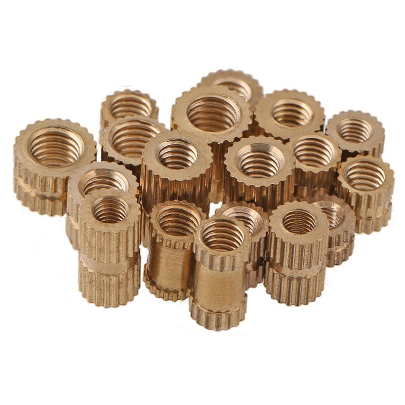 Впрыскиваемые латунные гайки с горячим плавлением M1 M2 M3 M4 M5 M6 M8 с насечками, латунные вставки, встроенные детали - полный ассортимент