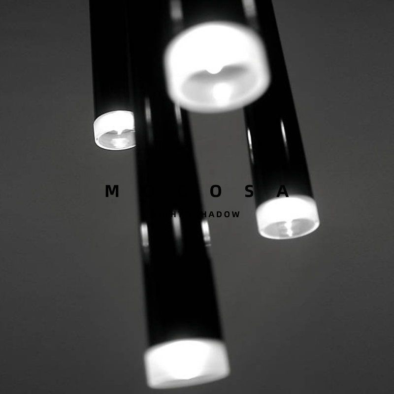 Three-Layer Minimalist Long Stair Pendant Light for Villa Duplex Modern Loft Rotating Staircase Hollow Hanging Line Lamp