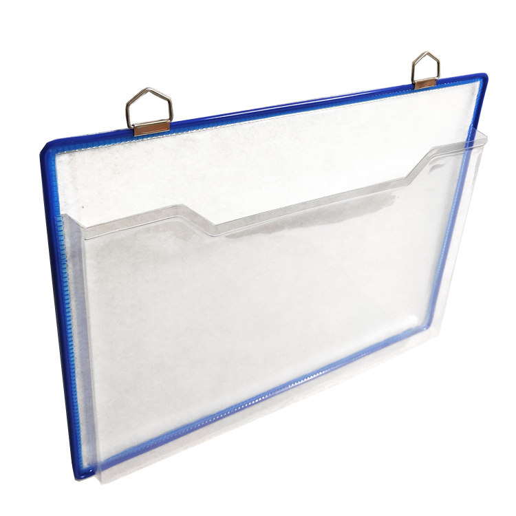 Подвесной прозрачный толстый файл-сумка для рабочего места, держатель для документов A4 горизонтальный магнитный PVC