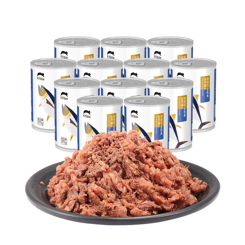 Корм для кошек Feifeibao с тунцом для котят и взрослых кошек, влажный основной корм, закуски для кошек, упаковка 24 банки по 375 г, бесплатная доставка