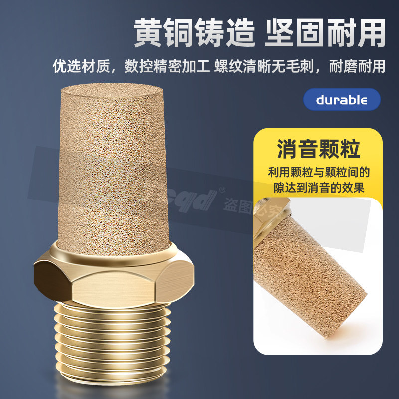 Пневматический глушитель медь и железо плоская головка BSM остроконечный глушитель BSL-01/02/03/04/06 для выпуска электромагнитного клапана