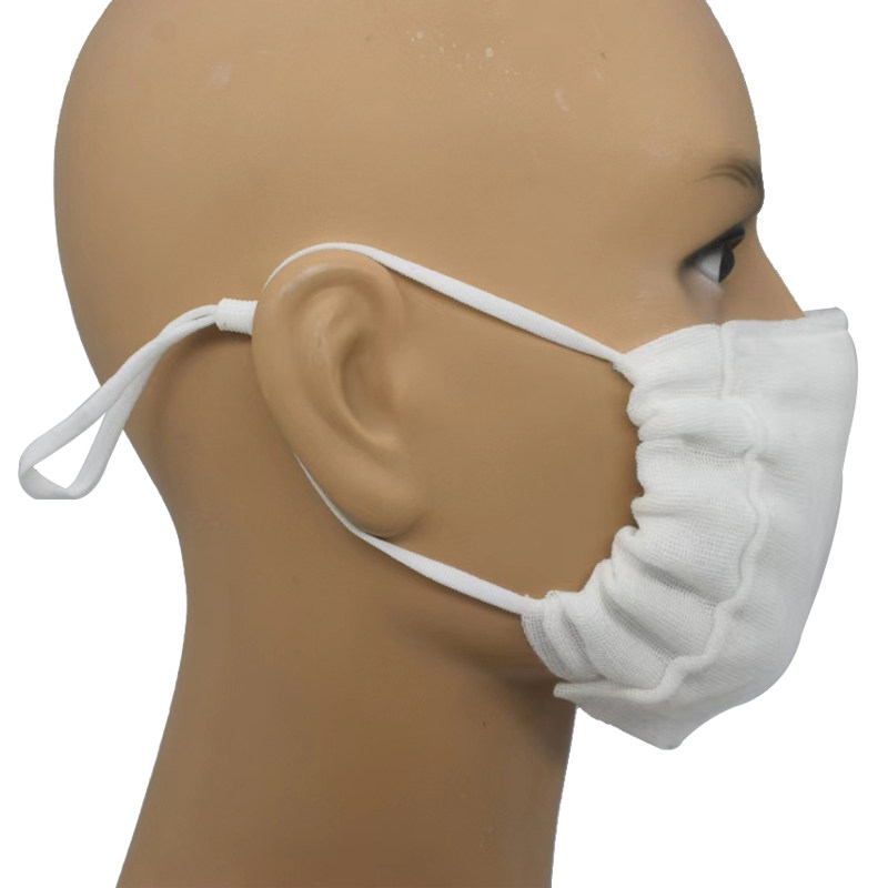 Защитная марлевая маска для труда на заводе и стройке, 12, 16, 24 слоя, цельная ткань, многоразовая марлевая маска