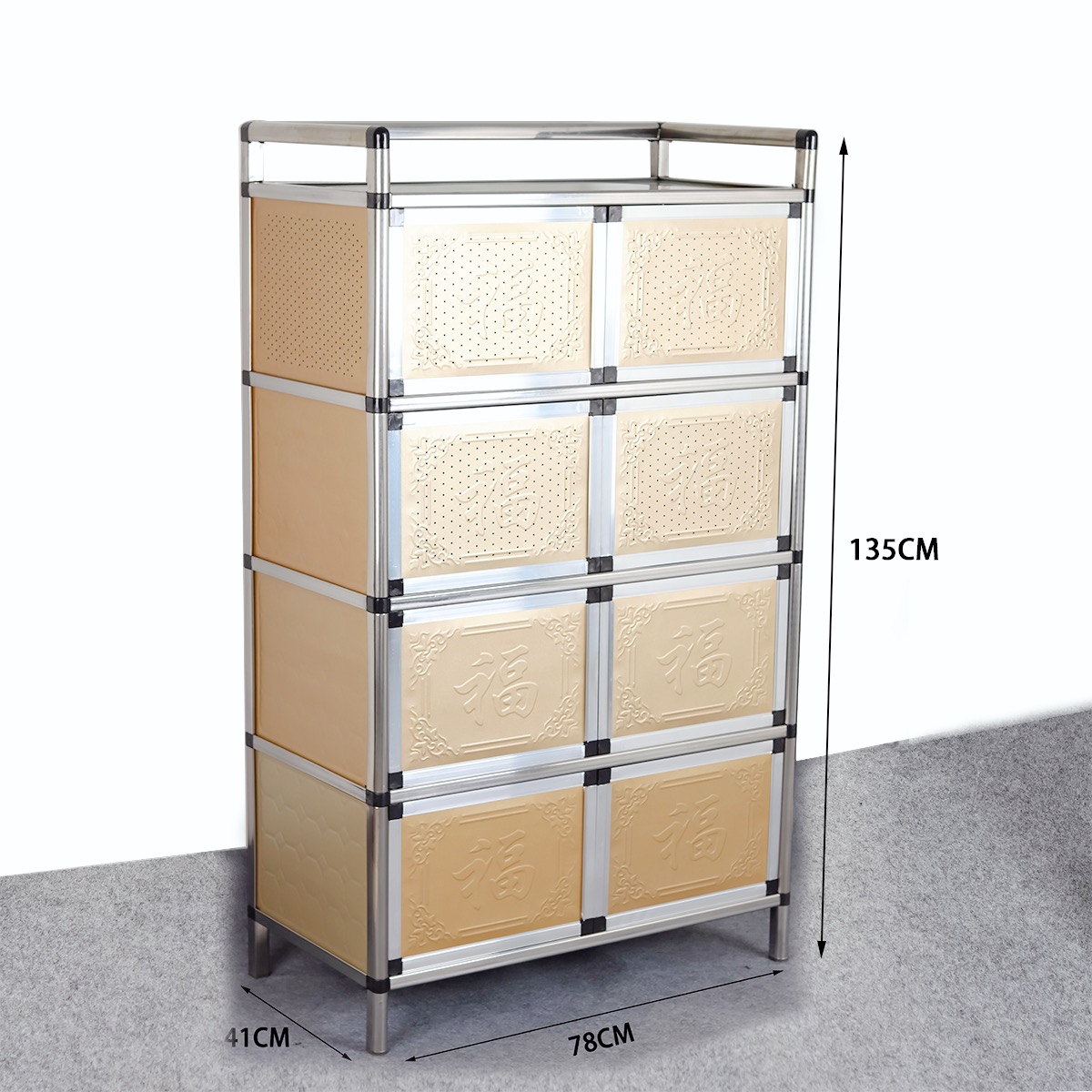 Плита из нержавеющей стали с алюминиевым шкафом кухонный шкаф для хранения, буфет, шкаф для посуды, чайный шкаф, маленький шкаф