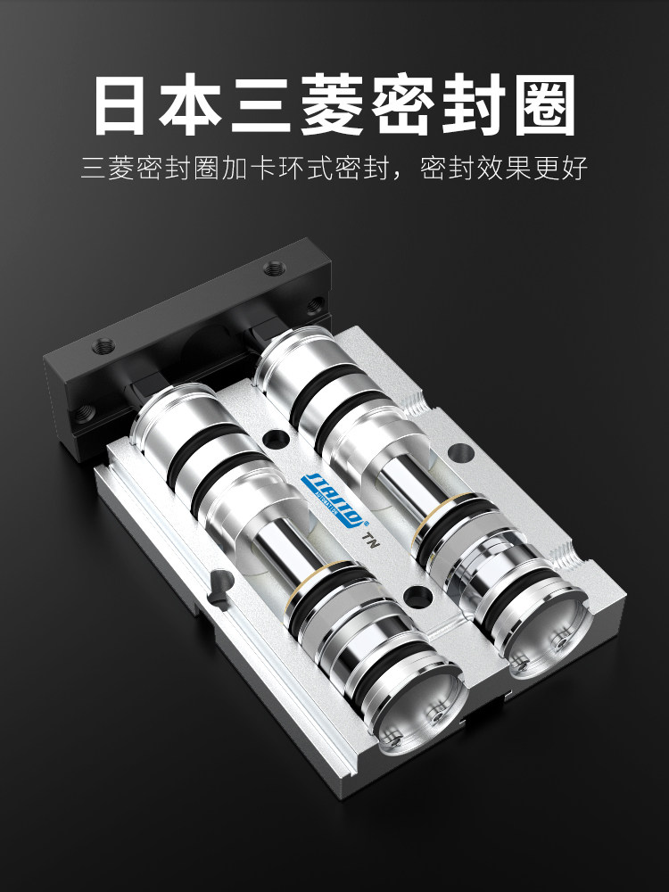 Малый пневматический цилиндр TDA с двумя штоками и двумя осями TN10/16/20/25/32*10X15X20X30X40X50X60