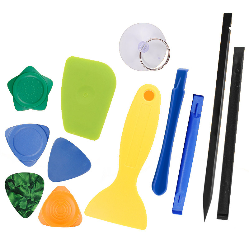 Металлическая треугольная лопатка для вскрытия телефонов и планшетов, пластиковый скребок для удаления клея, лопатка для аккумулятора, присоска для ремонта