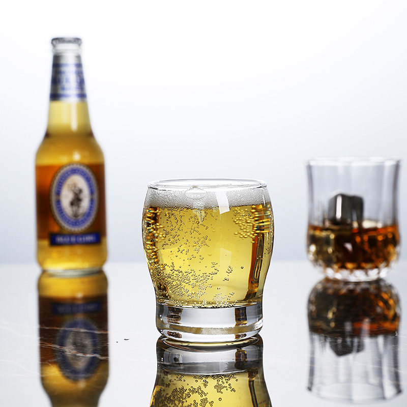 Круглый пивной стакан с расширенным дном, толстое стекло, стакан для напитков, виски, KTV, бар, ночная палатка