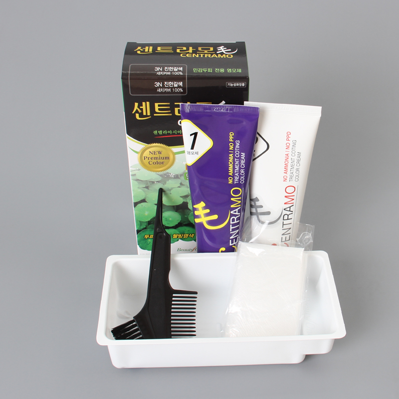 Корейская импортная краска для волос с центеллой азиатской, противоаллергическая, без аммиака, с натуральными чернилами каракатицы, без PPD