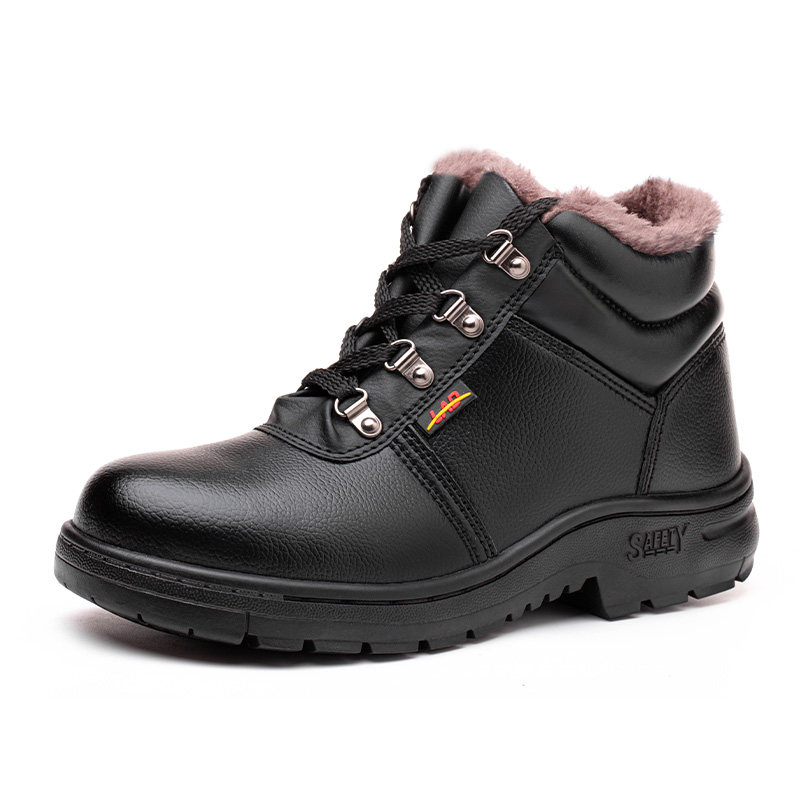 Мужские зимние защитные ботинки с металлическим носком, устойчивые к ударам и проколам, высокие с утеплителем для строительства и сварочных работ