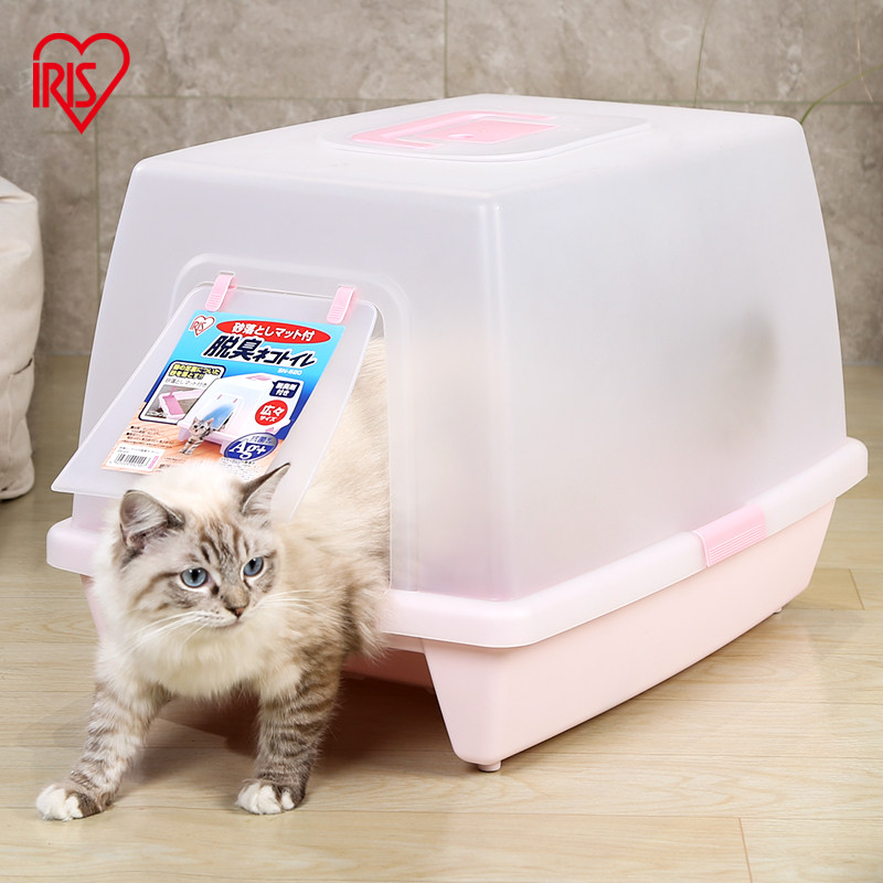 Полностью закрытый лоток для кошачьего туалета Iris - большой против разбрызгивания