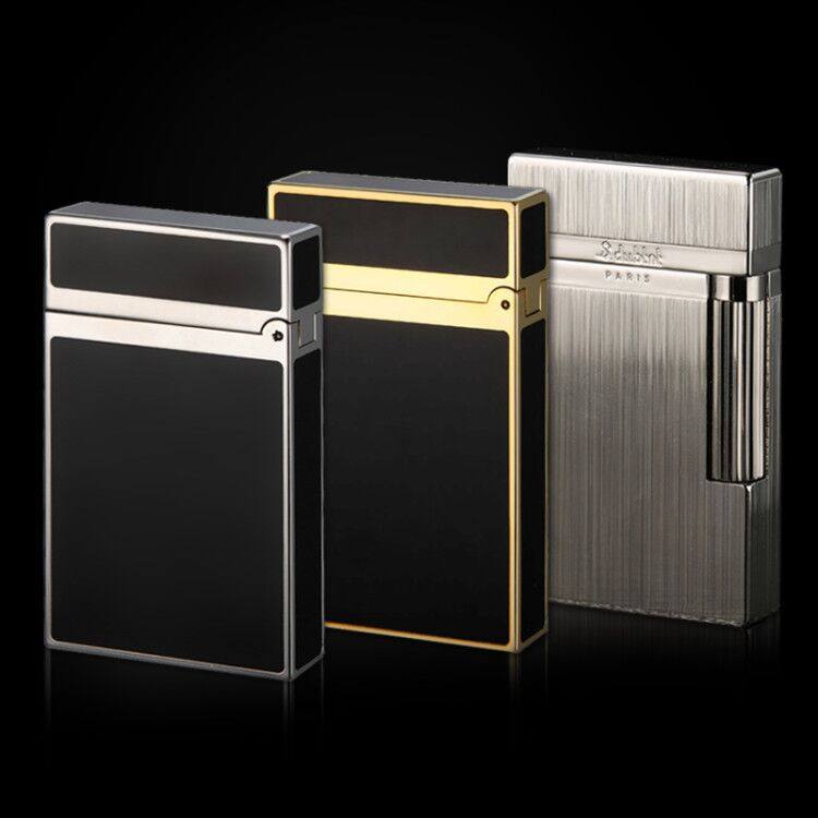 正品法国都柏特朗声打火机充气男士高档气体不防风纯黄铜高端定制