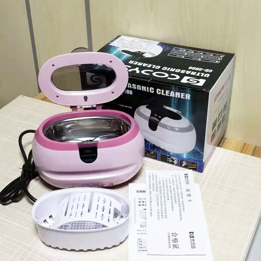 Маленькая ультразвуковая мойка Condson для ювелирных изделий, очков, капп, зубных протезов, бытовая ультразвуковая очистка