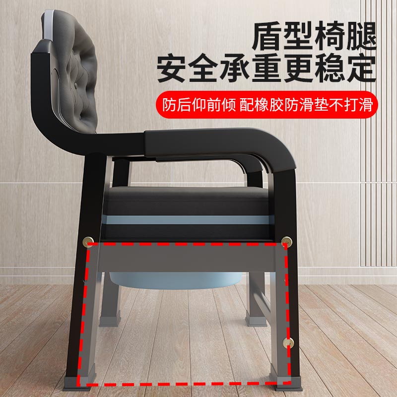 Укреплённое нескользящее кресло-туалет для пожилых, переносной сиденья для дома